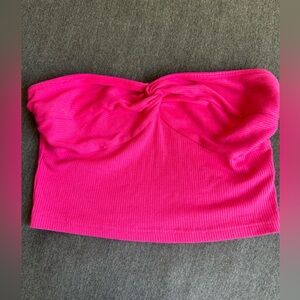 Hot Pink Tude Top From SHEIN